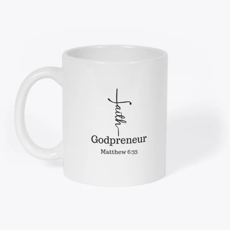 Godpreneur white mug