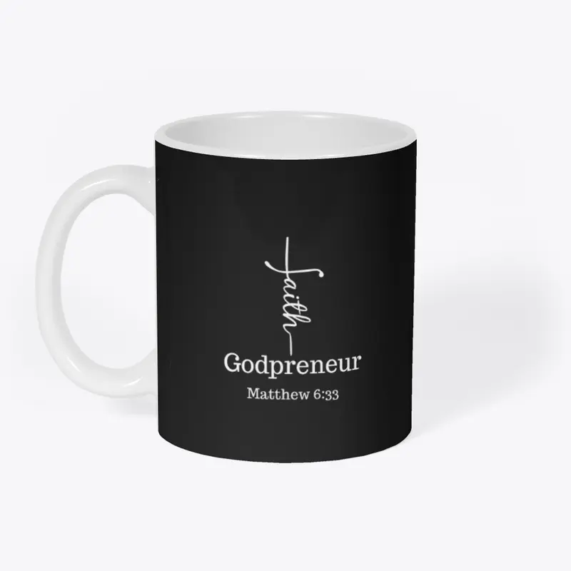 Godpreneur black mug